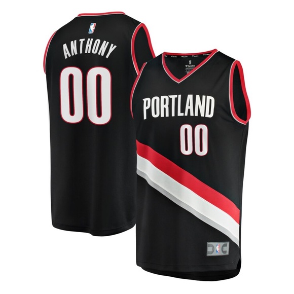 Carmelo Anthony Portland Trail Blazers Fanatics 2019/20 Jersey Black-Icon Ed. - Picture 1 of 5